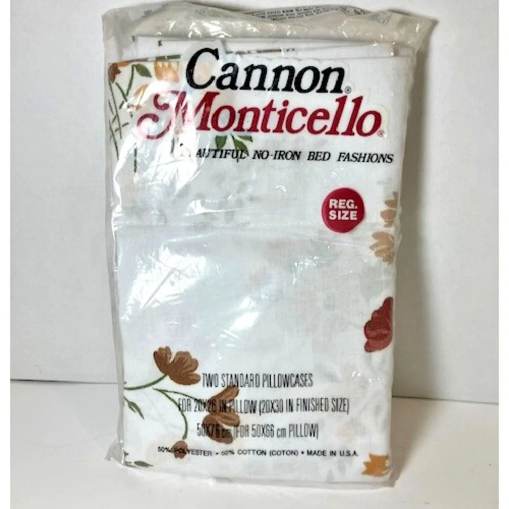 Vintage Canon Monticello Standard Pillowcases 